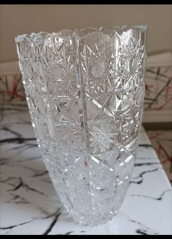 Paşabahçe Kristal cam vazo.