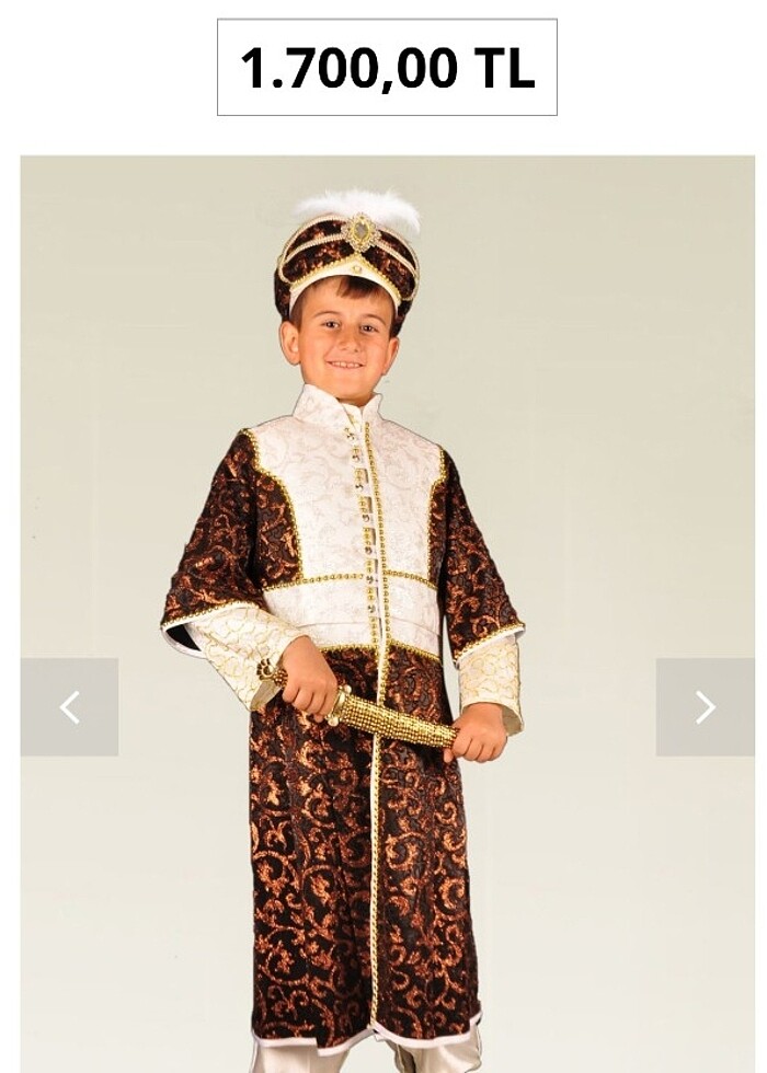 Padişah sünnet kıyafeti.5..7 yaş arası.. - Görsel 3