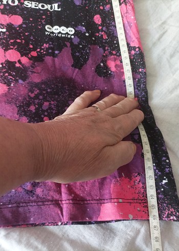 Kız Çocuk Renkli Batik Desenli Tişört - Görsel 6