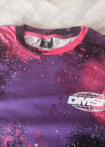 Kız Çocuk Renkli Batik Desenli Tişört - Görsel 2