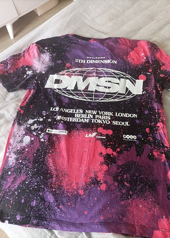 Kız Çocuk Renkli Batik Desenli Tişört - Görsel 3