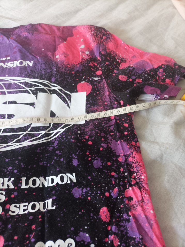 Kız Çocuk Renkli Batik Desenli Tişört - Görsel 5