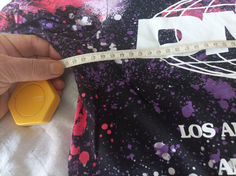 Kız Çocuk Renkli Batik Desenli Tişört - Görsel 4