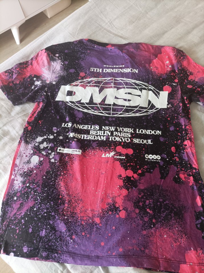 Kız Çocuk Renkli Batik Desenli Tişört - Görsel 3