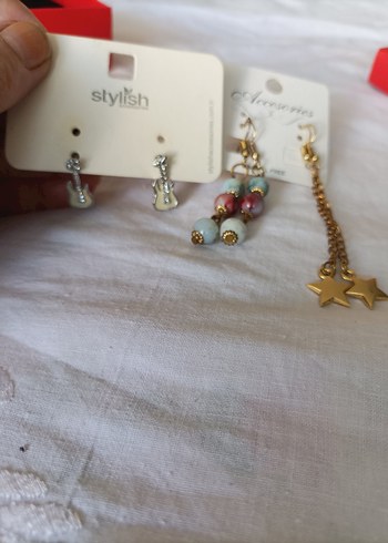 Renkli Boncuklu Mini Çiçek Küpeler - Görsel 15