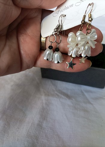 Renkli Boncuklu Mini Çiçek Küpeler - Görsel 7