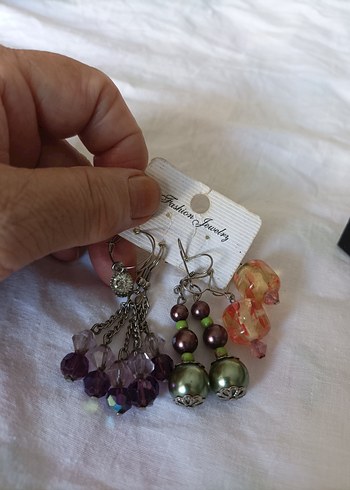 Renkli Boncuklu Mini Çiçek Küpeler - Görsel 11