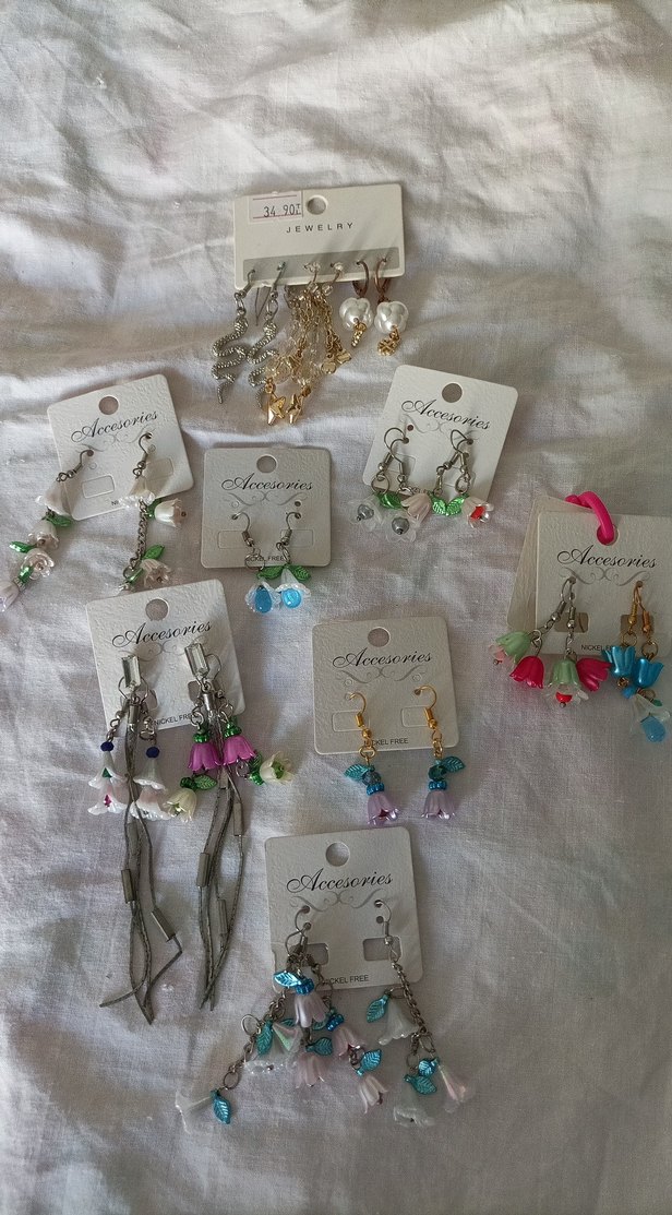 Renkli Boncuklu Mini Çiçek Küpeler - Görsel 4