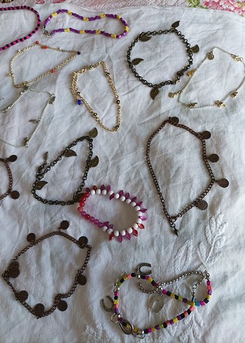 Zincirli aparatlı ve cam boncuklu hal hallar.adet fiyatı 20 TL. - Görsel 7