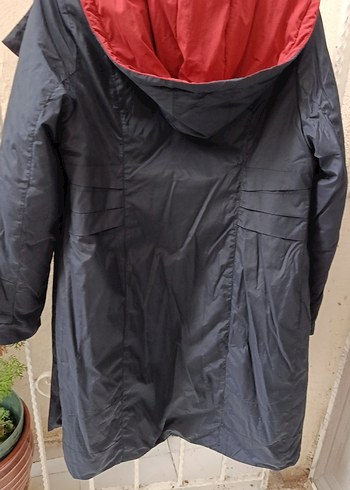 Uzun  siyahFermuarlı bayan  mont - Görsel 9