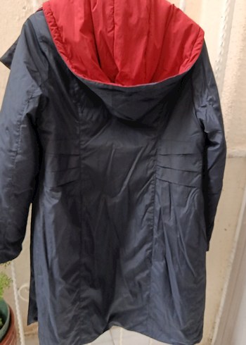 Uzun  siyahFermuarlı bayan  mont - Görsel 5