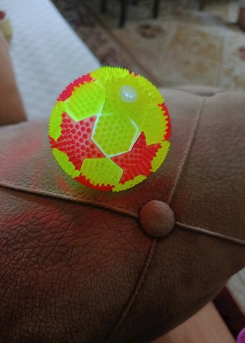 Sarı Renkli Yıldız Desenli Top Oyuncak - Görsel 5