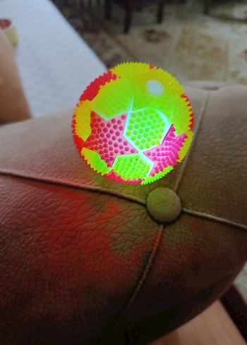 Sarı Renkli Yıldız Desenli Top Oyuncak - Görsel 2