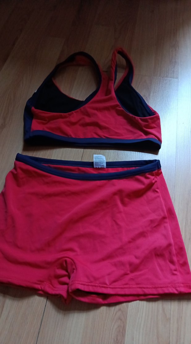 Kırmızı Mini Atletik Kadın Mayo Takımı - Görsel 2
