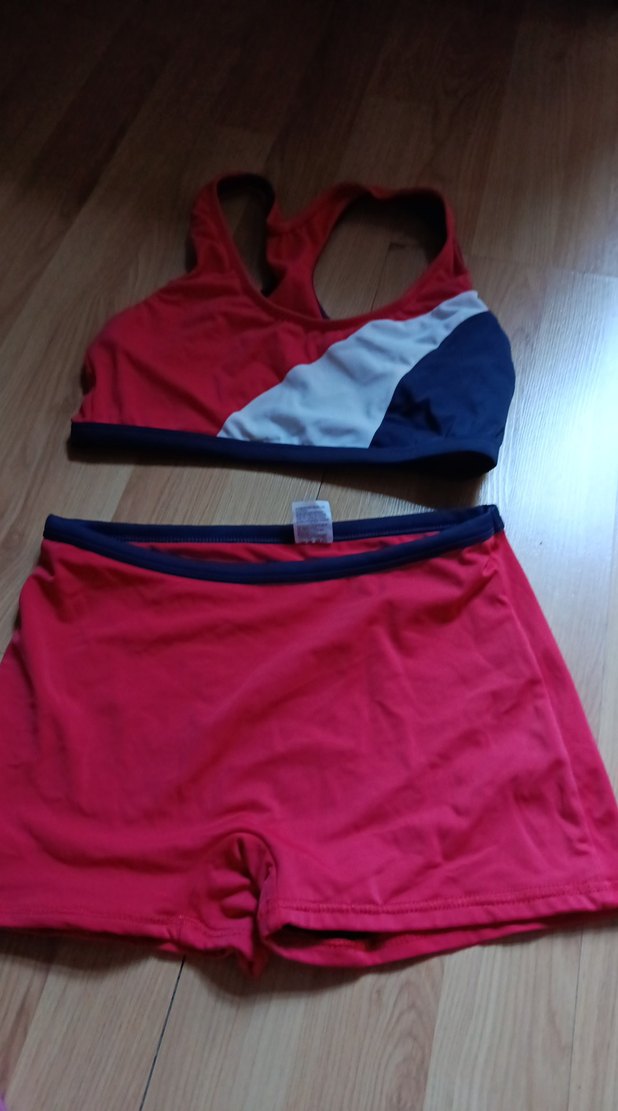 Kırmızı Mini Atletik Kadın Mayo Takımı - Görsel 4