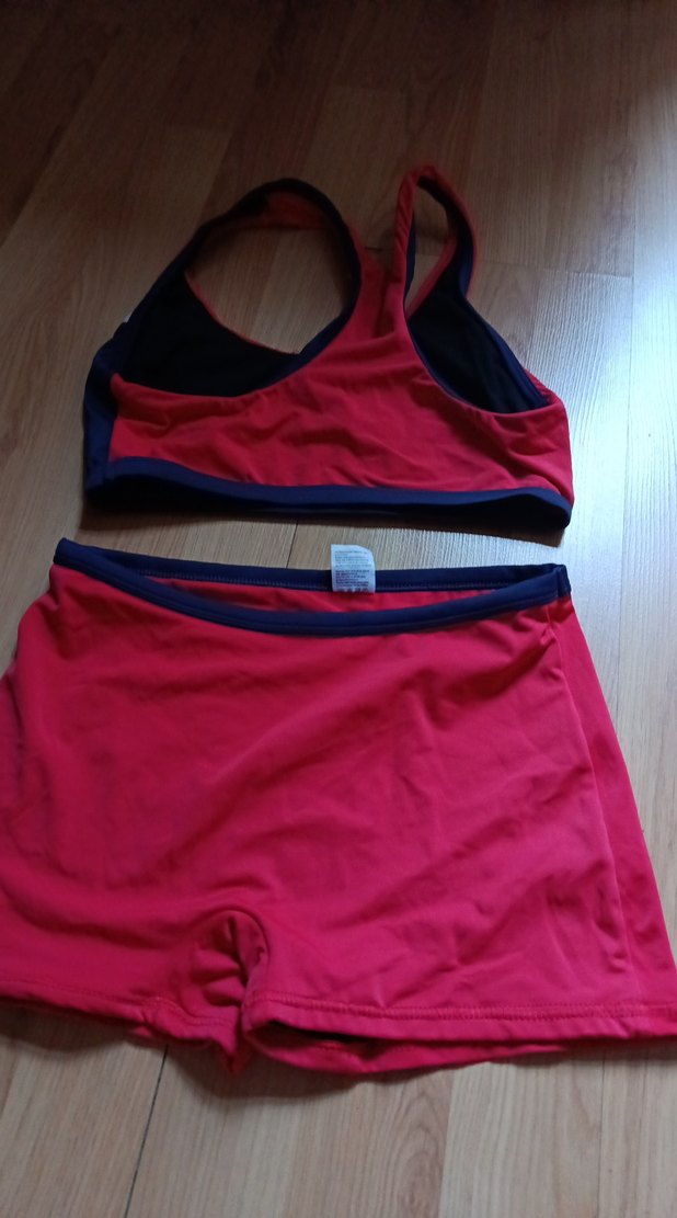 Kırmızı Mini Atletik Kadın Mayo Takımı - Görsel 3