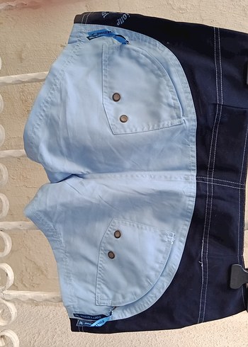 Düğmeli Mavi Erkek Mini Mayo - Görsel 8