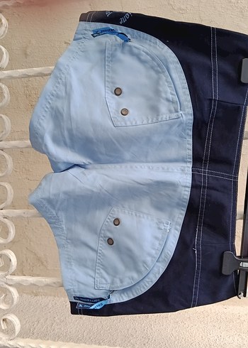 Düğmeli Mavi Erkek Mini Mayo - Görsel 6