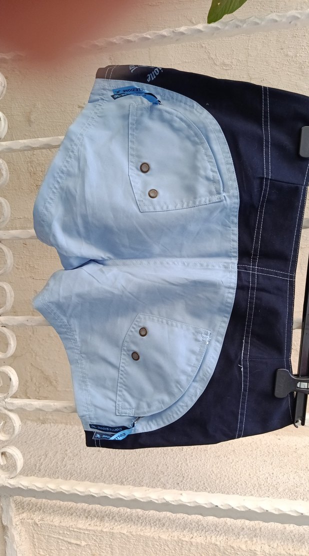 Düğmeli Mavi Erkek Mini Mayo - Görsel 5