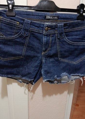 Only Kadin Mavi Denim Mini Sort Rahat Kesim