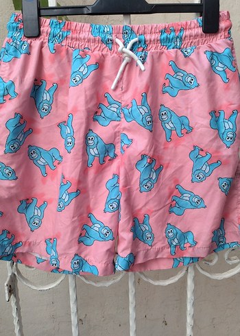 Pembe Baskılı Erkek Mini  deniz şortu - Görsel 3