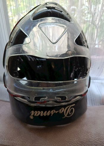 Kilitli Siyah  şeffaf  Biker Kask - Görsel 13