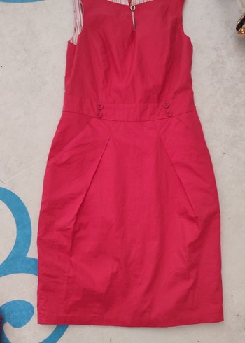 Pembe Straplez Kalem Elbise