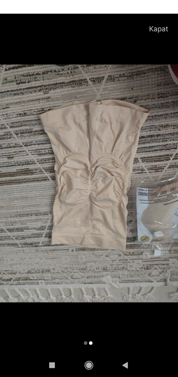 Bej midi korse - Görsel 2