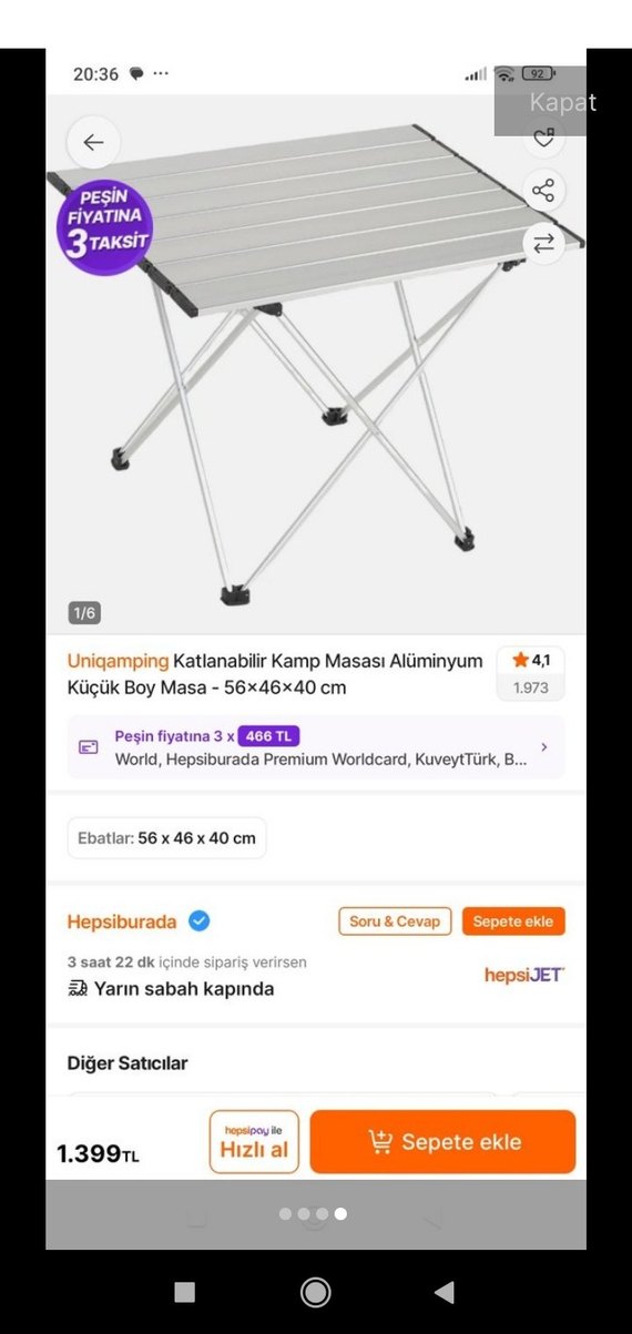 Beyaz Katlanabilir Masa 56x46x40 cm - Görsel 4