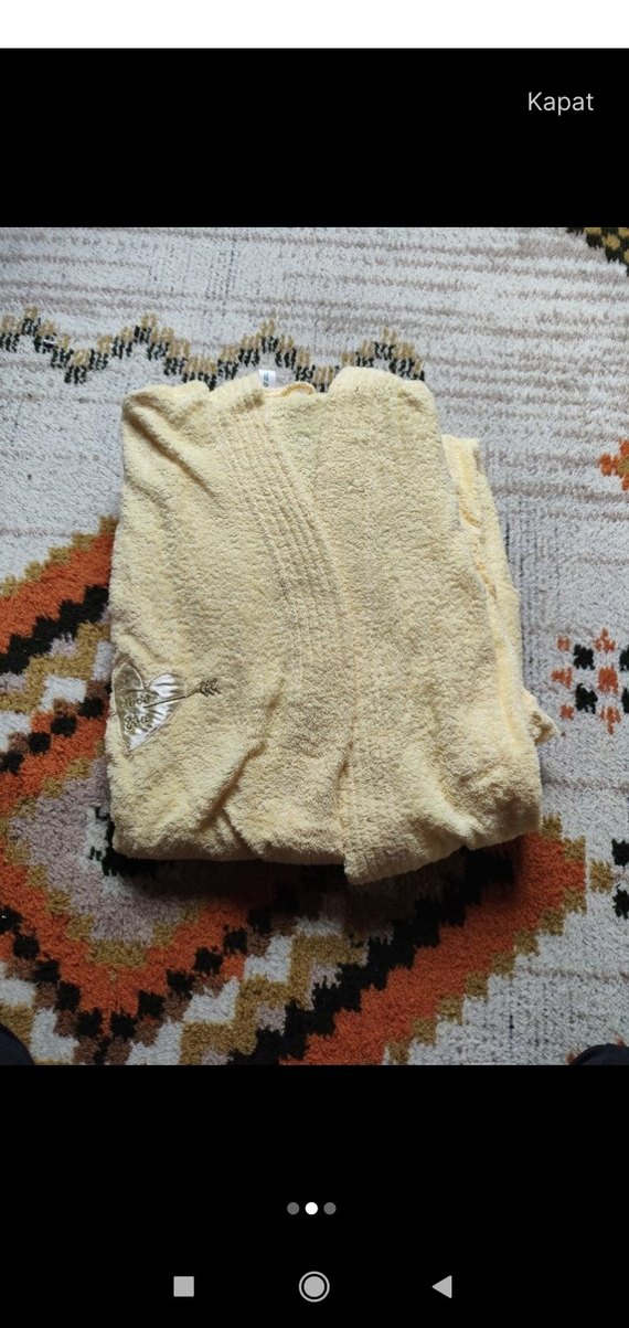 Bej Renkli Klasik Bornoz Takımı - Görsel 2