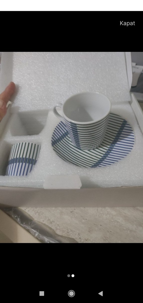 English Home 4 Parça Porselen Kahve Fincan Takımı - Görsel 2