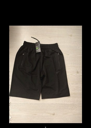 Nike Nike Siyah Mini Spor Şort Fermuarlı Cepli