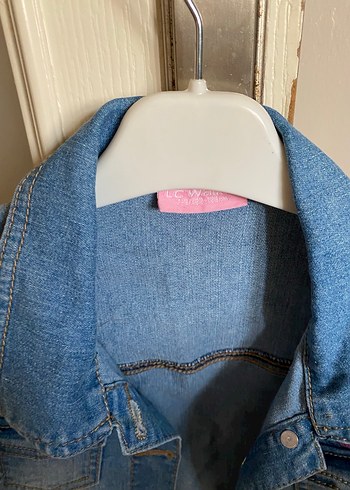 Nakışlı Mavi Kız Kot Yeleği - Görsel 2