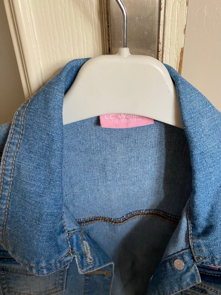 Nakışlı Mavi Kız Kot Yeleği - Görsel 2