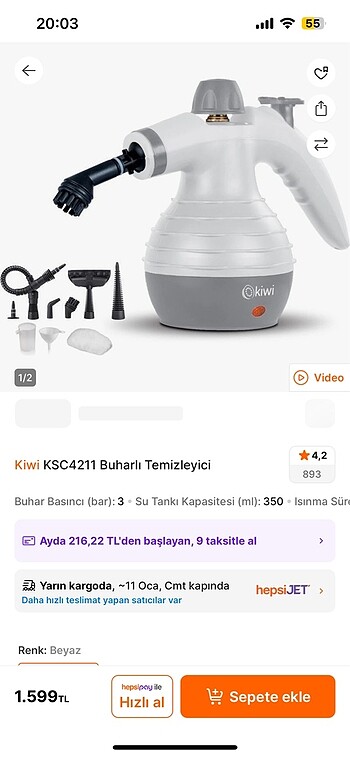 buharlı temizleyici