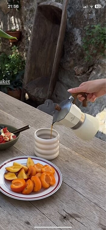 Beden beyaz Renk 3 kişilik Mokapot