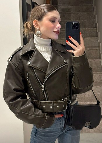 Zara Deri Biker Ceket