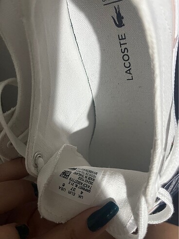 37 Beden beyaz Renk lacoste spor ayakkabı