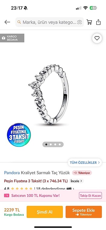 pandora yüzük