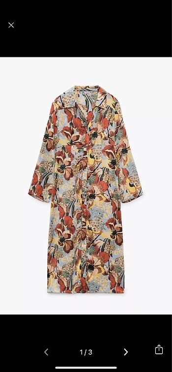Zara saten elbise