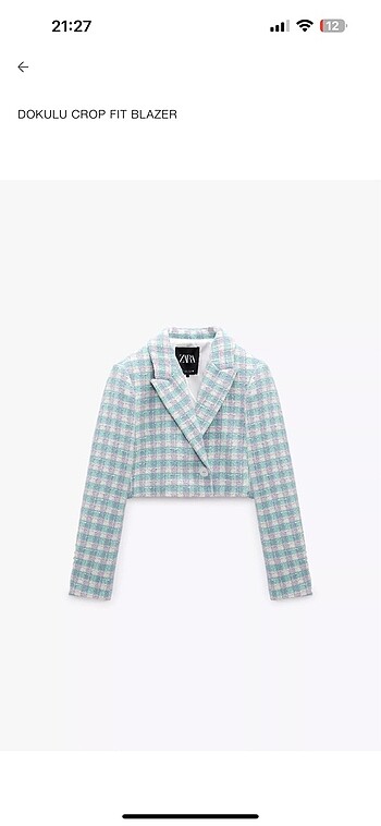 Zara crop ceket