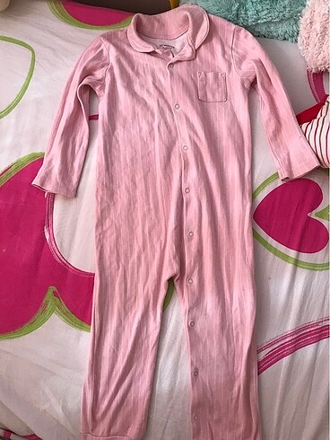 3 Yaş Beden pembe Renk Pijama Tulum