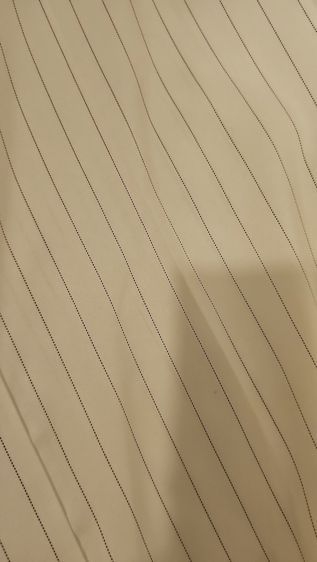 Beyaz Piliseli Keten Kadın Pantolon - Görsel 4