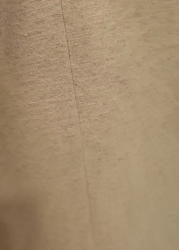 Bej Keten Midi Kadın Blazer Ceket - Görsel 6