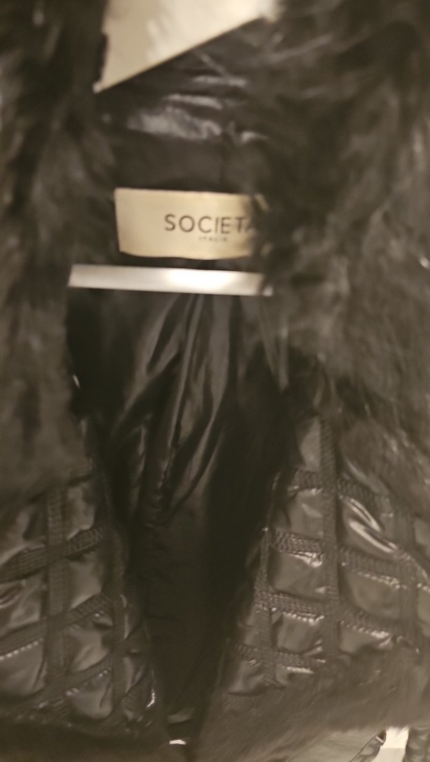 Socieata kürk Detaylı Siyah Deri Kadın Ceket - Görsel 2