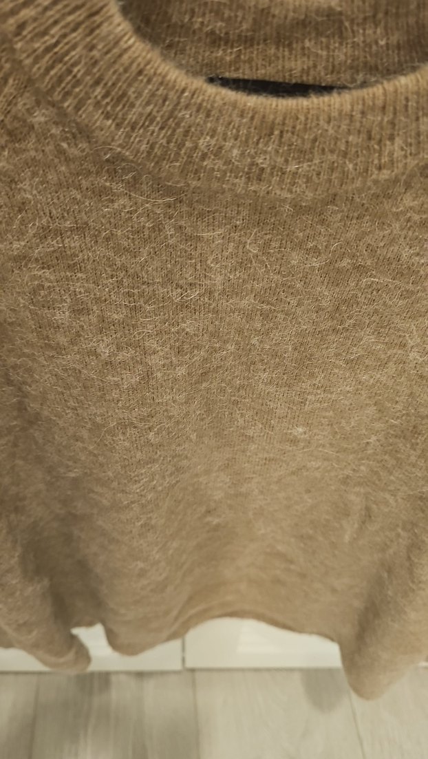 Zara kadın Kahverengi Örgü Yün Kazak - Görsel 2