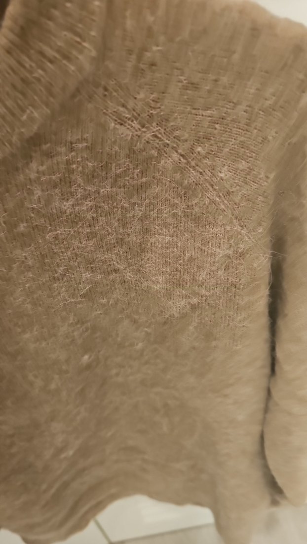 Zara kadın Kahverengi Örgü Yün Kazak - Görsel 4