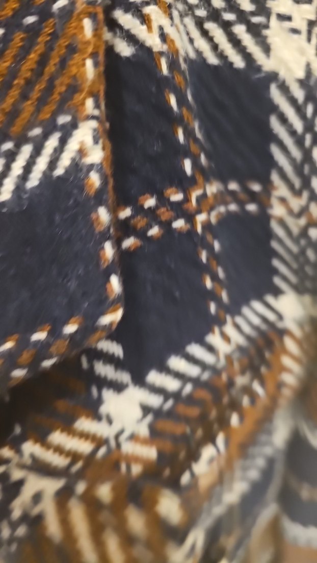 Düğmeli Kahverengi Ekose Kadın Blazer Ceket - Görsel 4