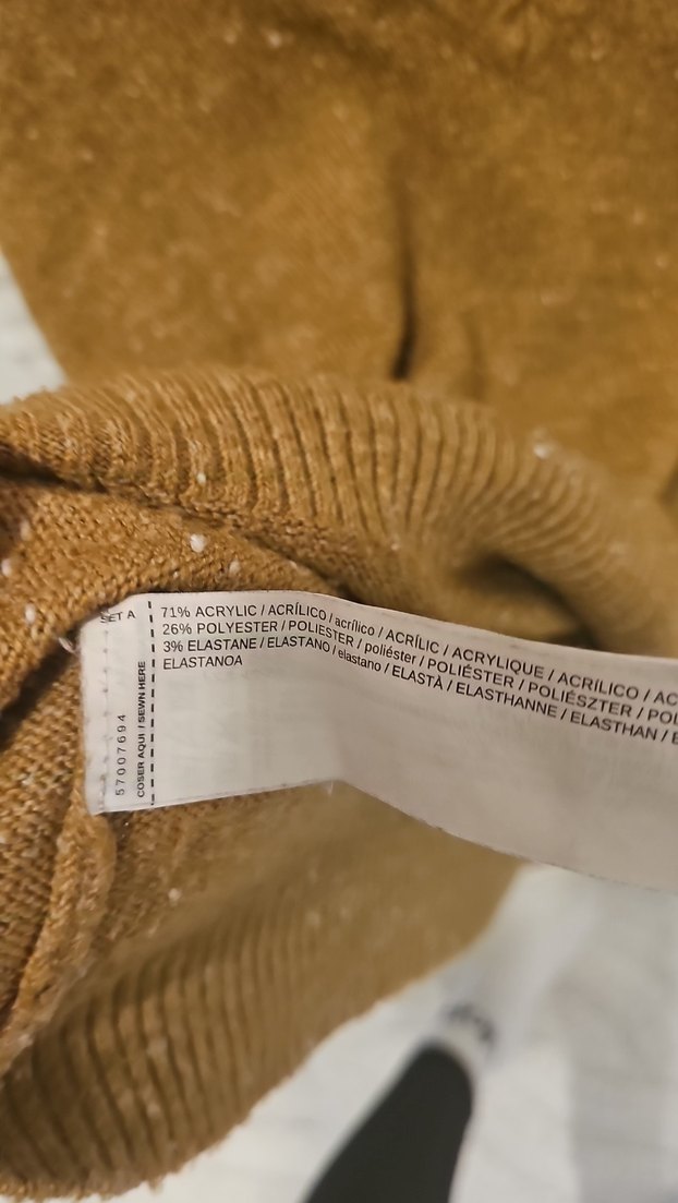 Mango Yaka Kahverengi Örgü Kadın Kazak - Görsel 4