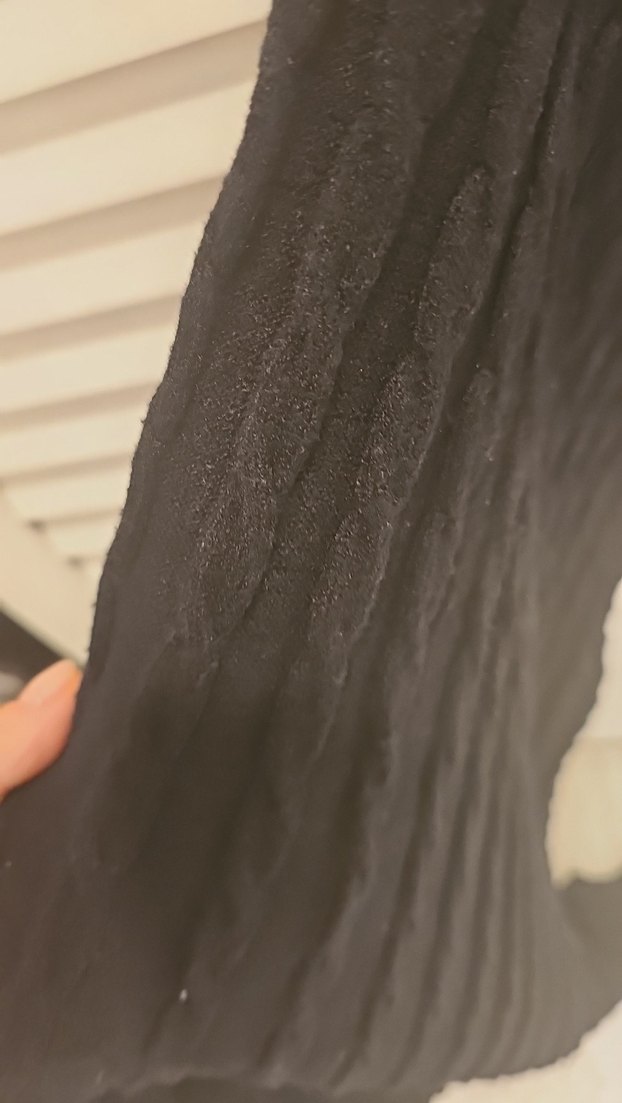 KnitssKadın Siyah Piliseli Uzun Etek - Görsel 4